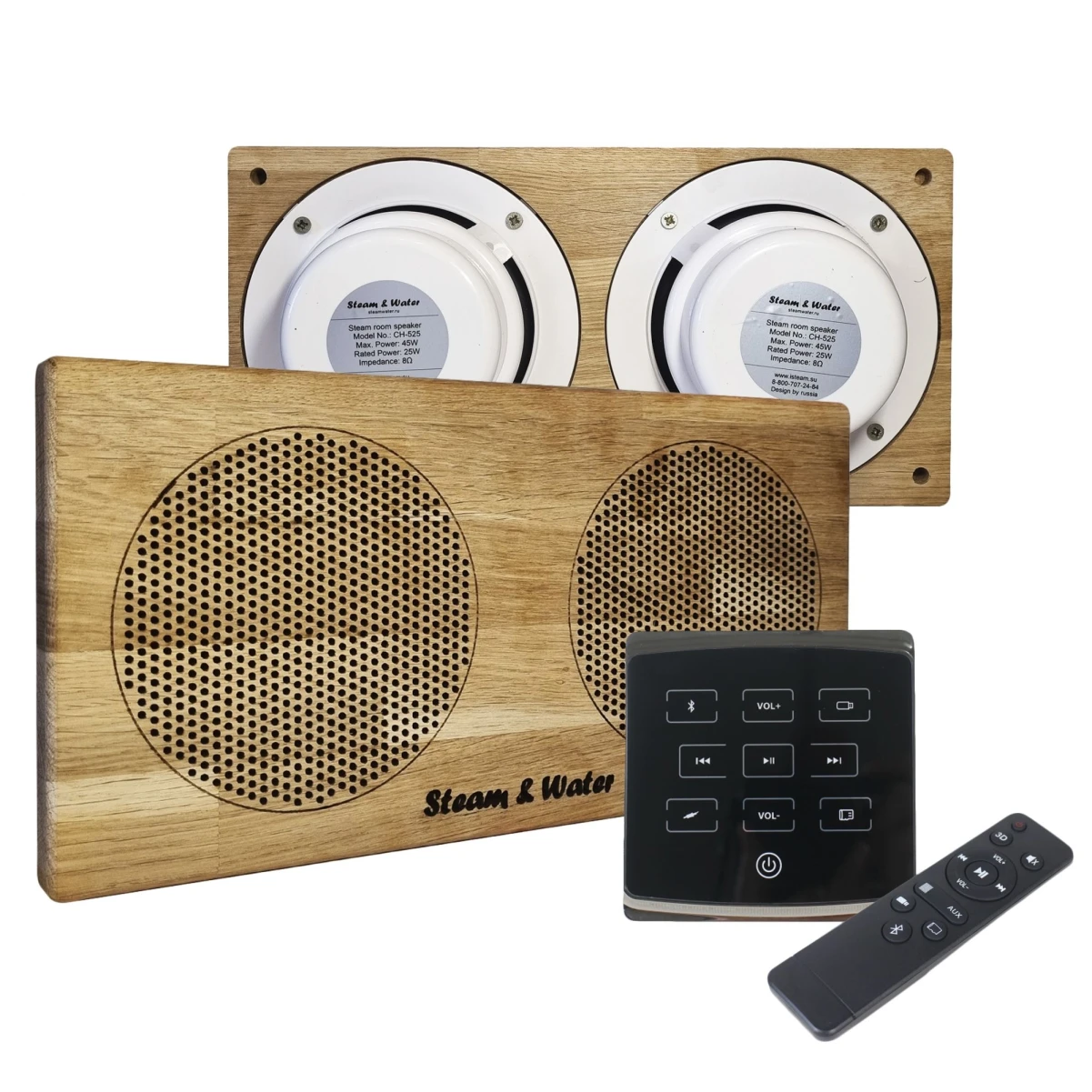 Комплект акустической системы SW 2 Black ECO Wood, Прямоугольник (Встраиваемый)
