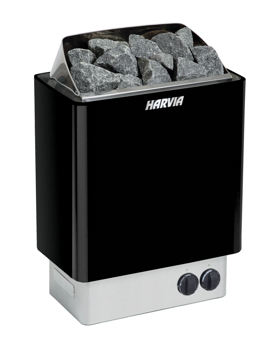 Электрическая печь Harvia Trendi Kip45T Black (со встроенным пультом)