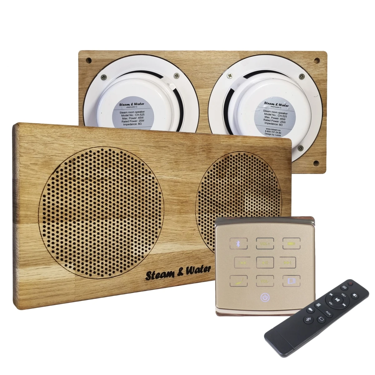 Комплект акустической системы SW 2 Gold ECO Wood, двойной Прямоугольник (Встраиваемый)