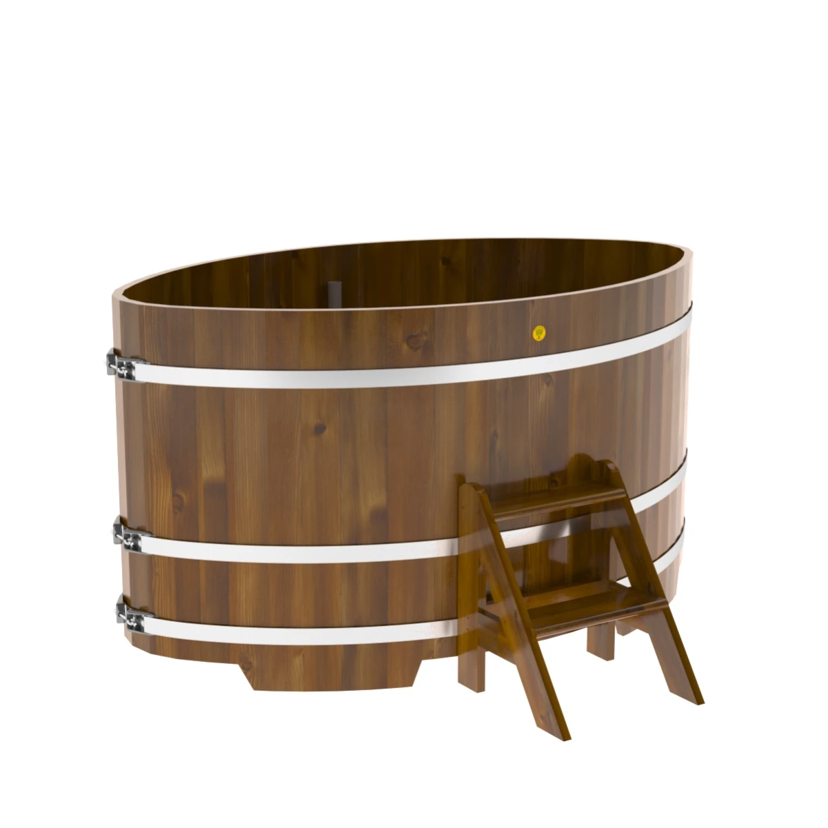 Купель BentWood овальная из мореной лиственницы 1,12х1,83 Рустик