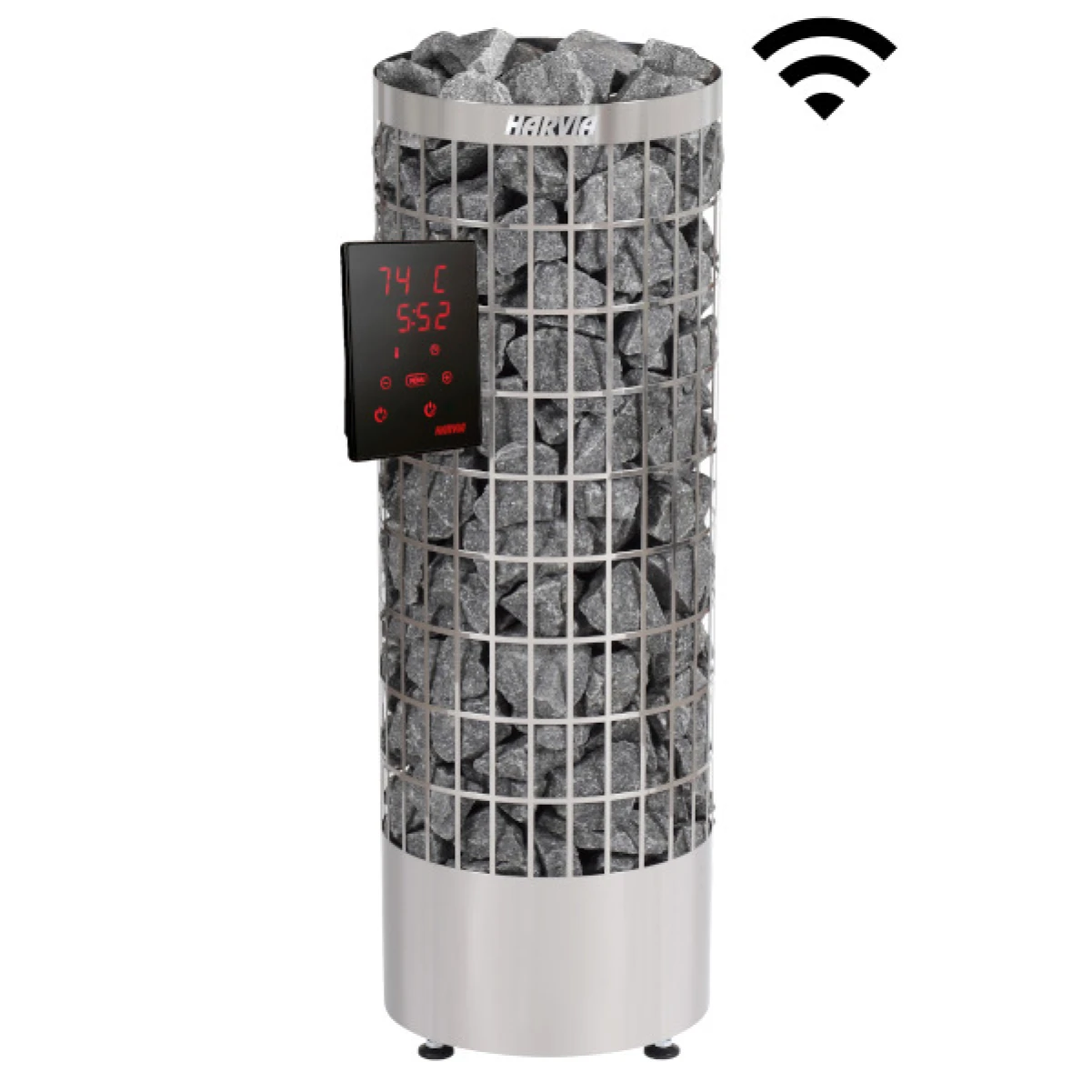 Электрическая печь Harvia Cilindro PC90XE Steel + CX001WiFi (с выносным пультом в комплекте)
