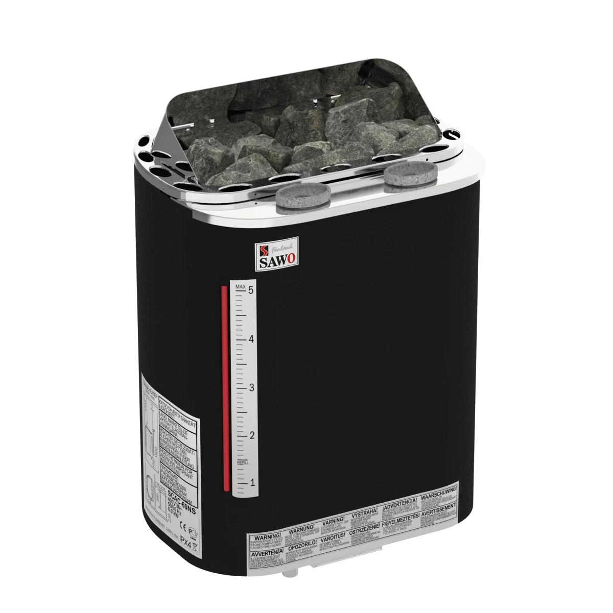 Электрическая печь SAWO SCANDIA SCAC-60NS-P-F 6 кВт (встроенный парогенератор, пульт и блок мощности докупаются отдельно)