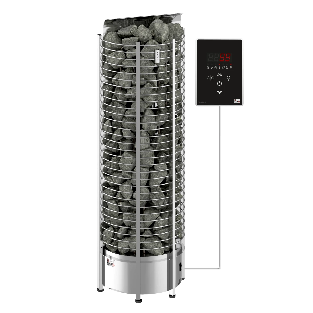 Электрическая печь SAWO TOWER TH5-90Ni2-WL-P 9 кВт (встроенный блок мощности, пульт покупается отдельно)
