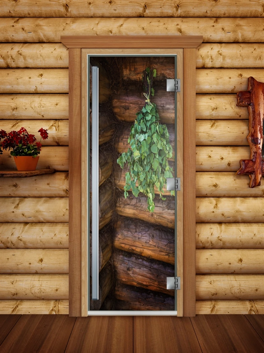 Дверь для бани DoorWood Престиж Фотопечать А007, 1900x700 мм