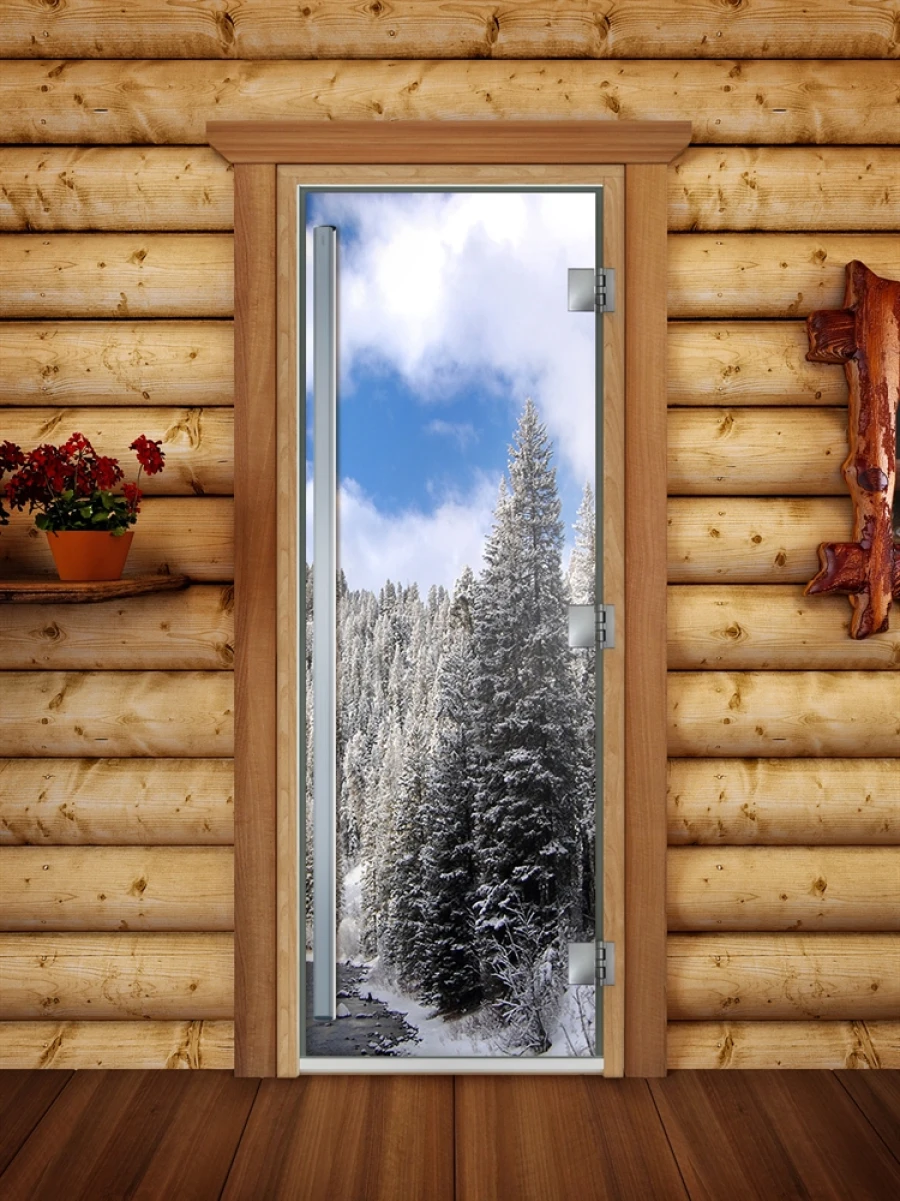 Дверь для бани DoorWood Престиж Фотопечать А095, 1900x700 мм