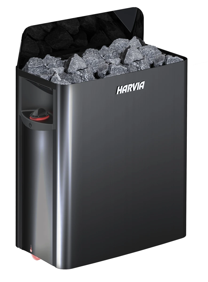 Электрическая печь Harvia The Wall SW45 Black Steel (со встроенным пультом)