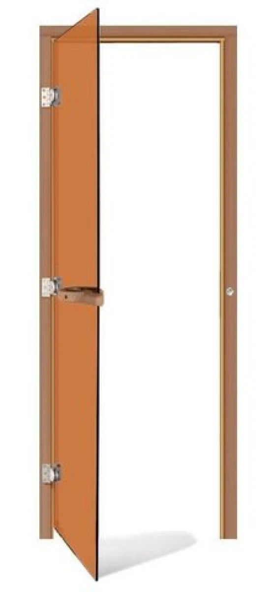 Дверь для бани стеклянная SAWO 730-3SGD-L 7/19, бронза, левая, без порога