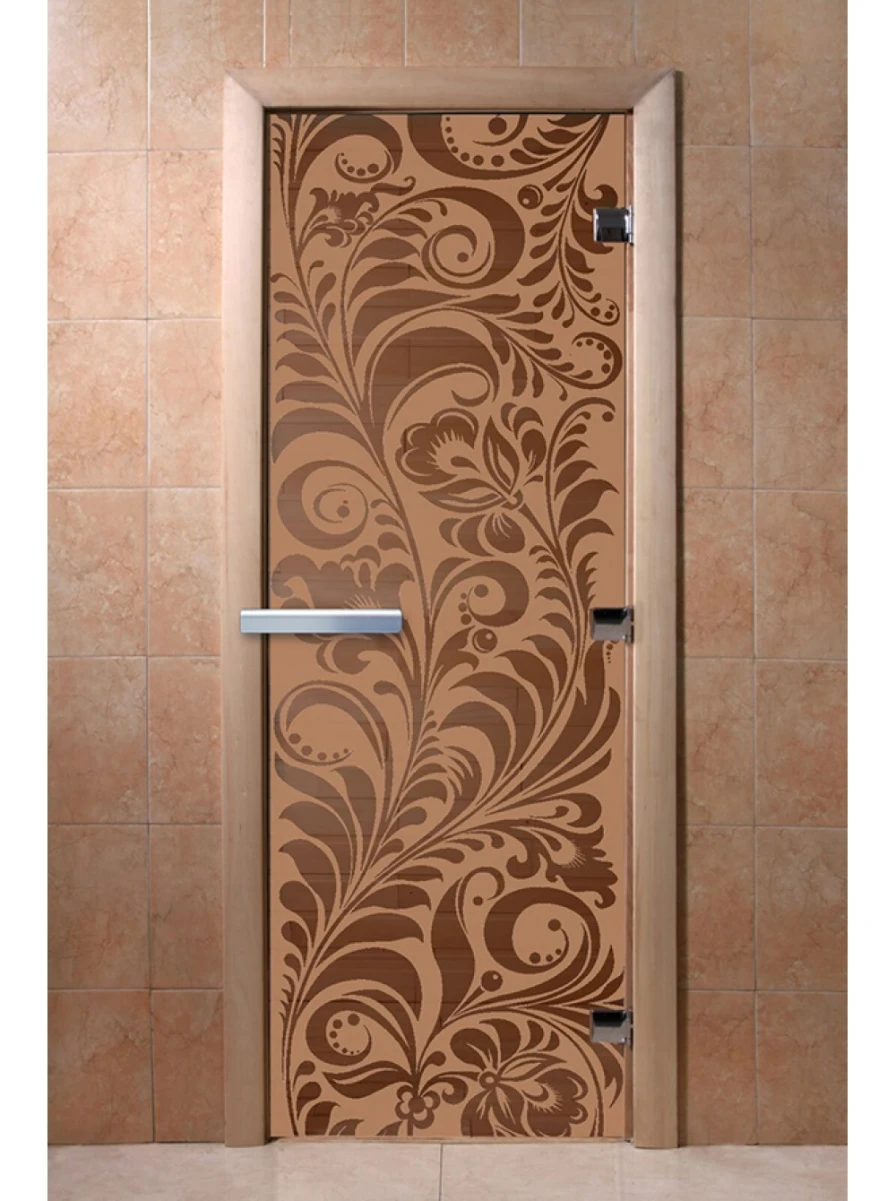 Дверь для бани DoorWood Бронза матовая, 2100x900 мм