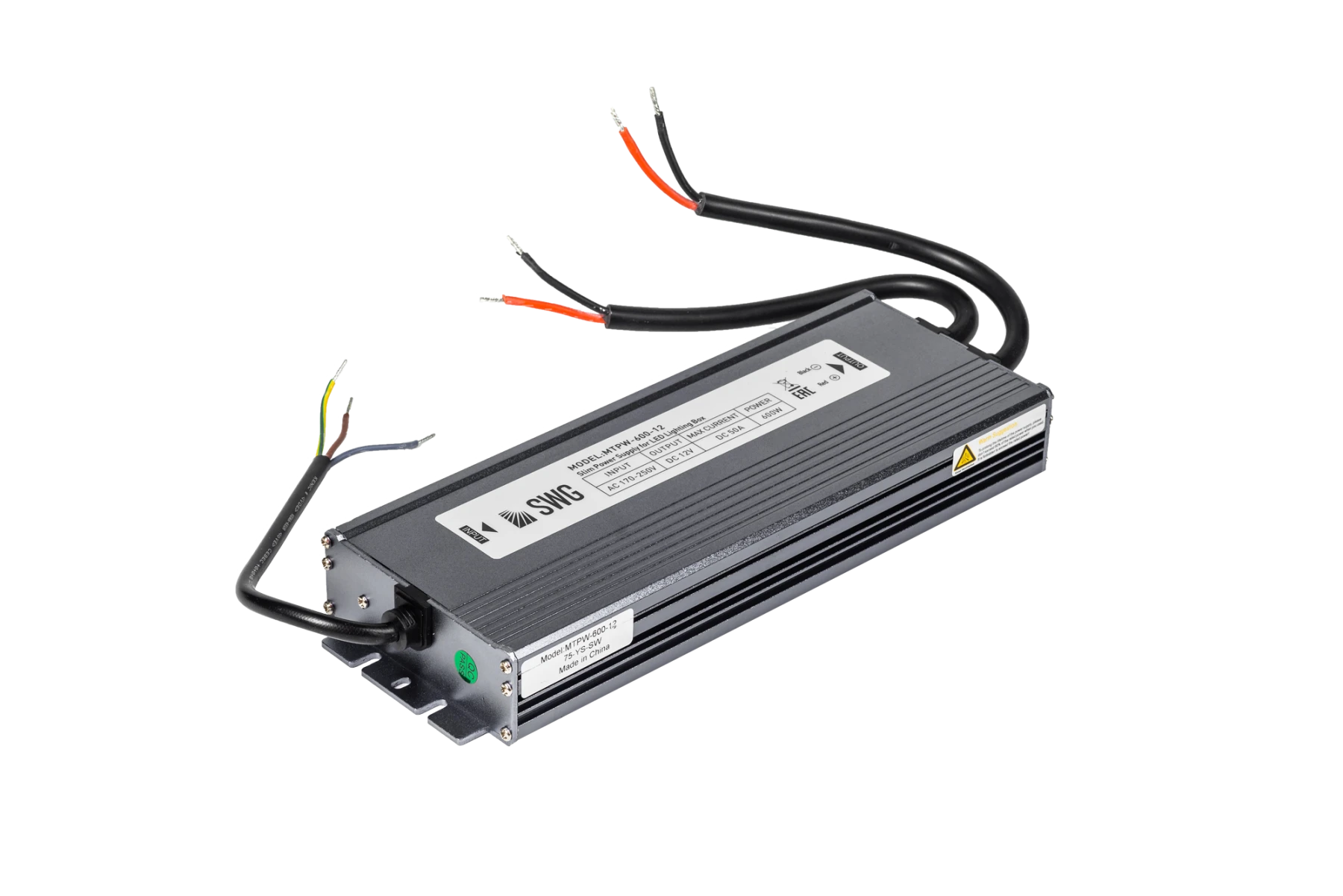 Блок питания Компактный SWG MTPW, 600W, 12V, Влагозащитный
