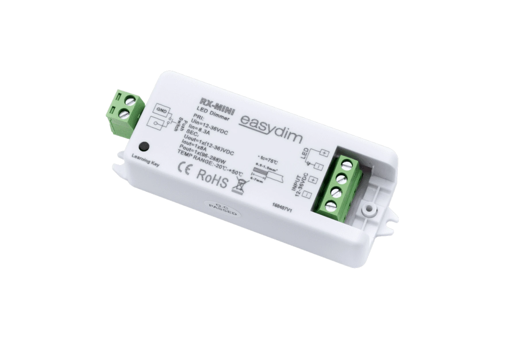 Приемник-контроллер SWG EasyDim RX-MINI для 1 монохромной светодиодной ленты