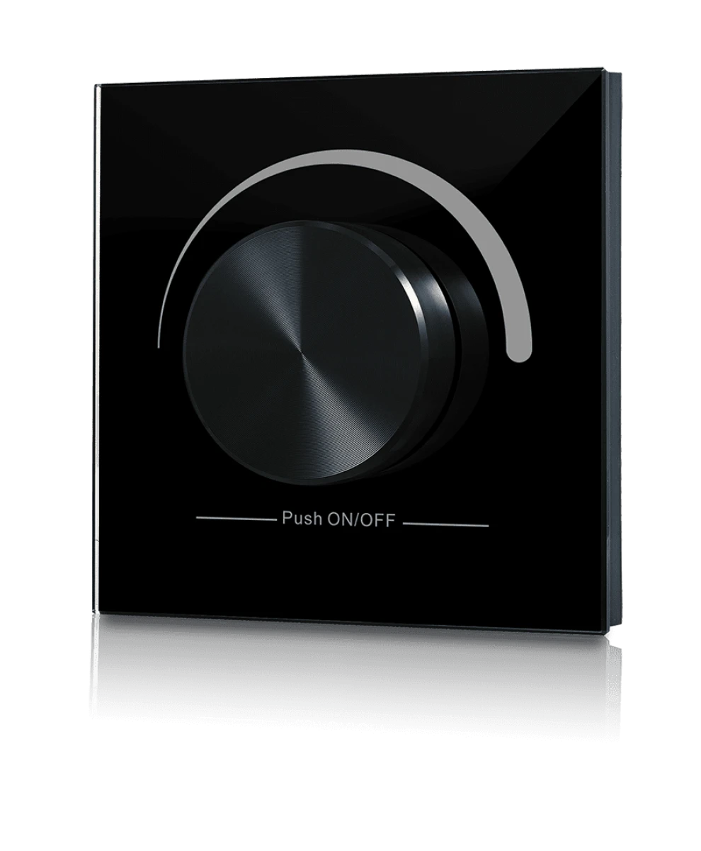 Радио панель SWG EasyDim W-DIM (B) встраиваемая в стену с диммером на 1 зону, черная