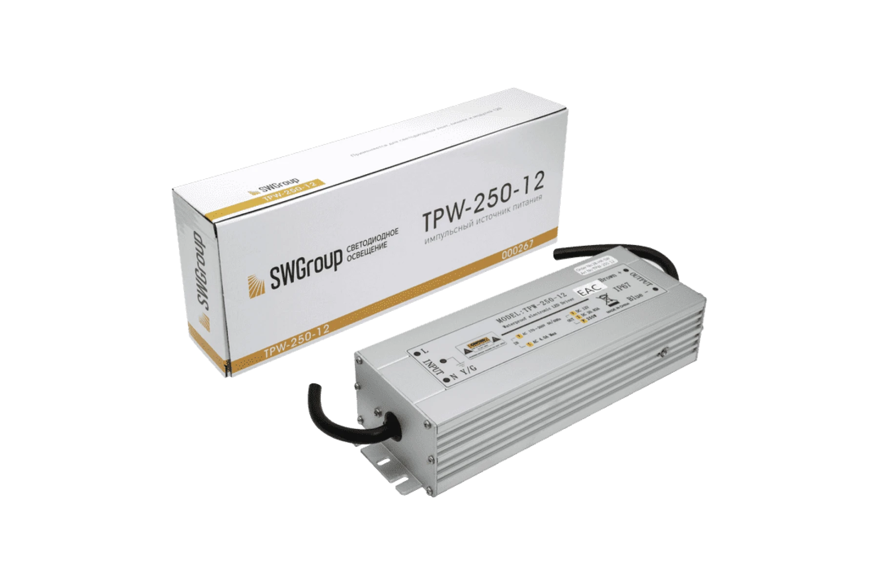 Блок питания Стандартный SWG TPW, 250W, 12V, Влагозащитный