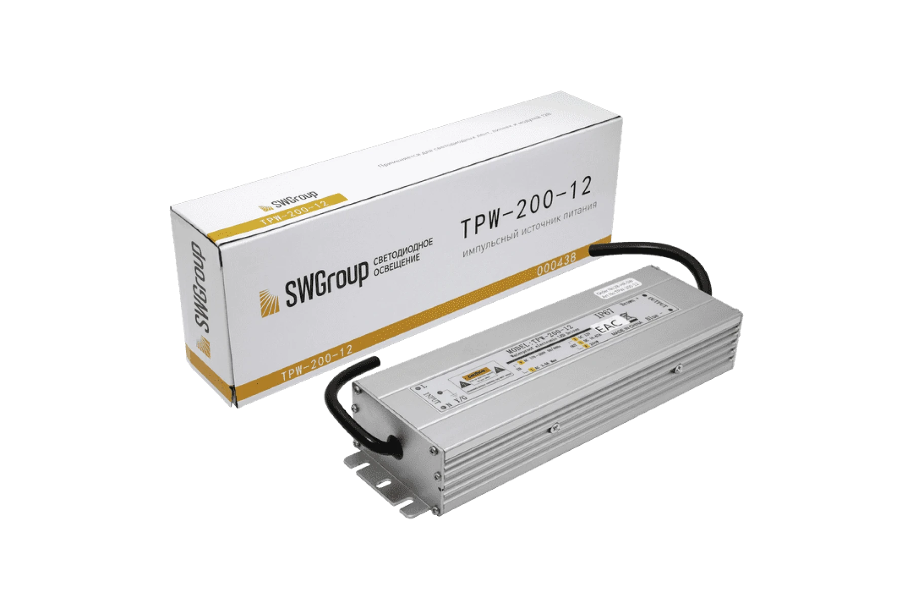 Блок питания Стандартный SWG TPW, 200W, 12V, Влагозащитный