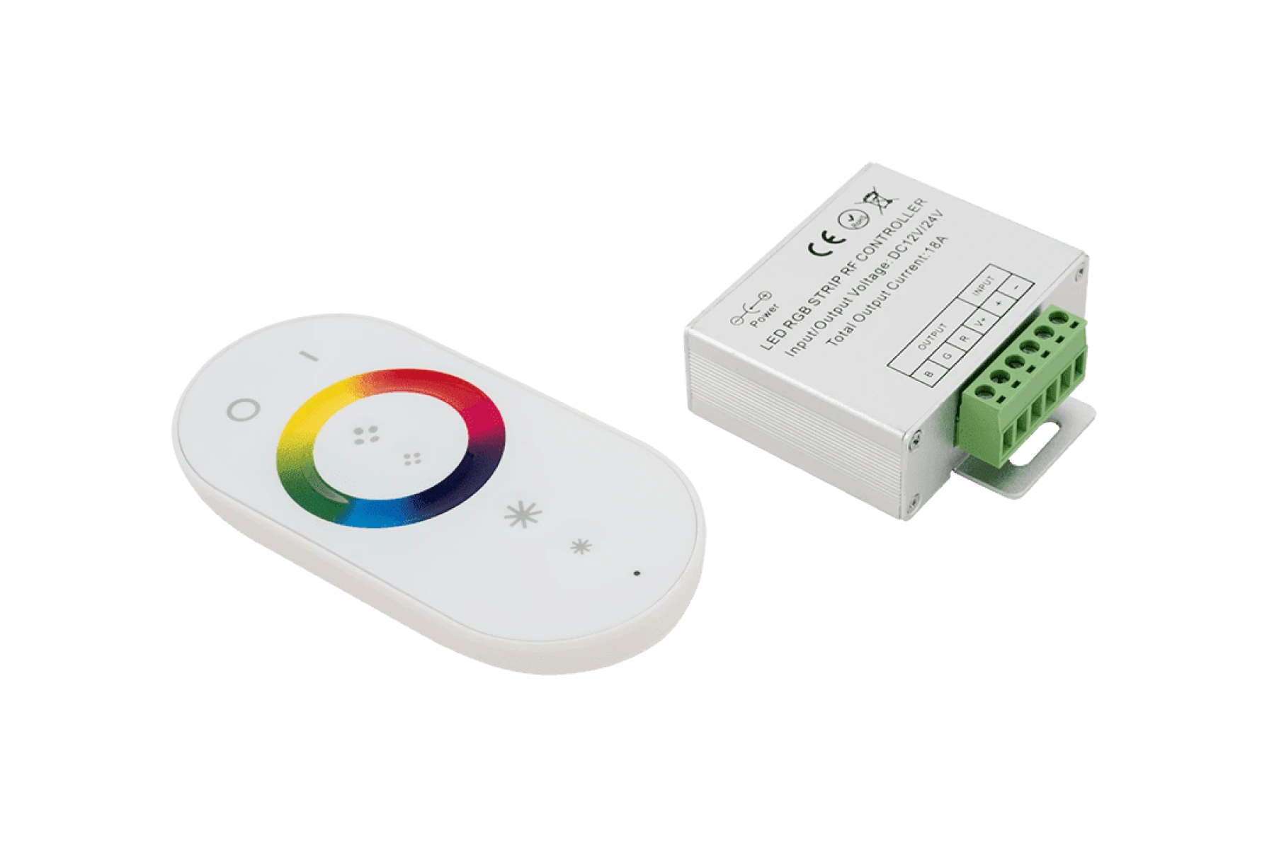 Led controller touch DELUCE 18А, 12/24 Вольт, RF-RGB-S-18A-WH1