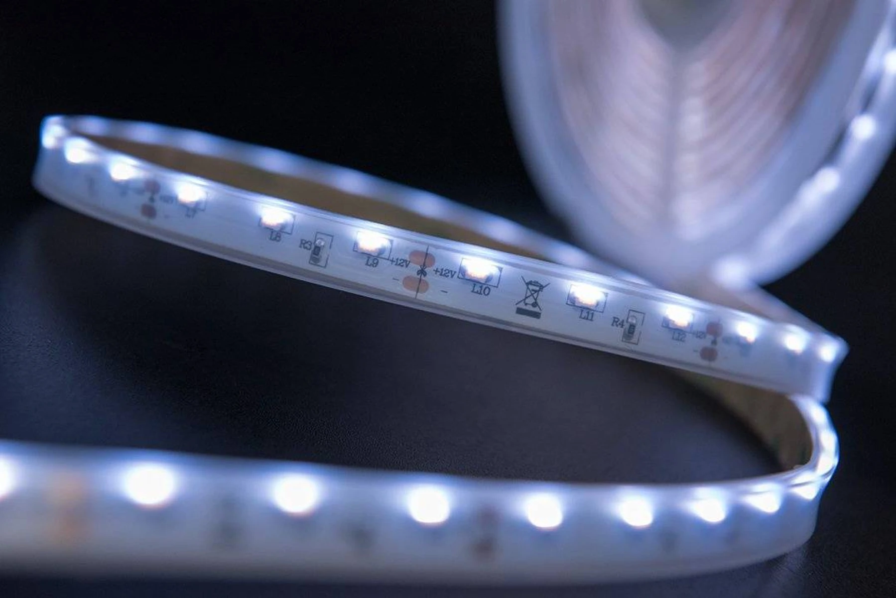 Лента светодиодная стандарт 315, 60 LED/м, 4,8 Вт/м, 12В , IP67, Цвет: Холодный белый