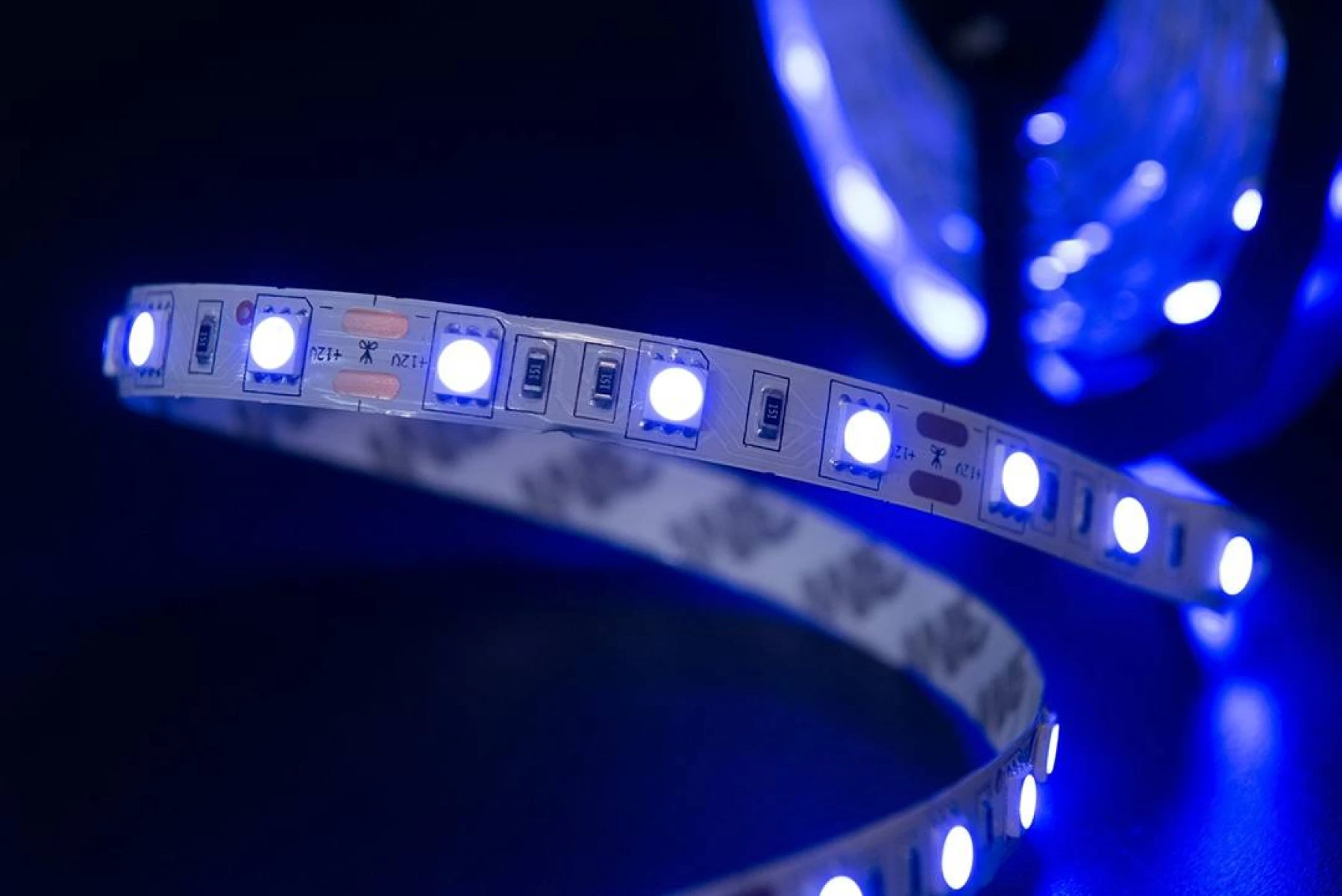 Светодиодная лента 12В 14.4Вт IP20 3М цвет желтый