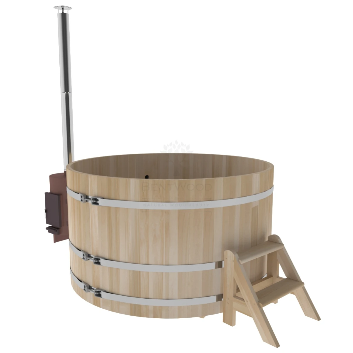 Фурако BentWood из кедра D=1.8 с наружной печкой премиум