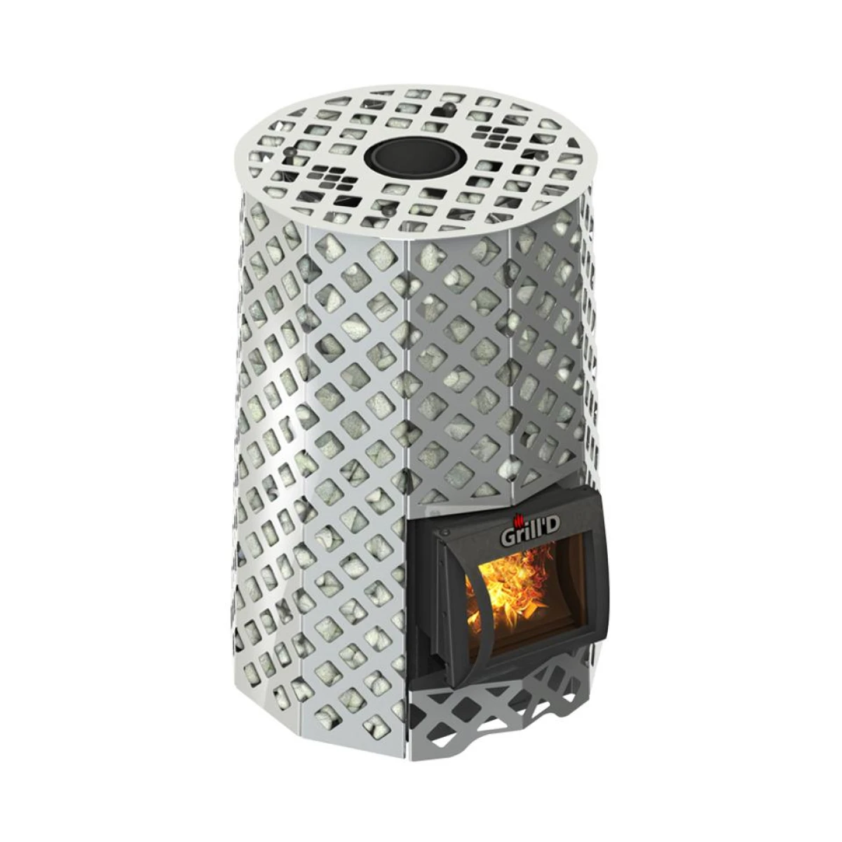 Дровяная банная печь Grill’D Violet Steel Romb Short