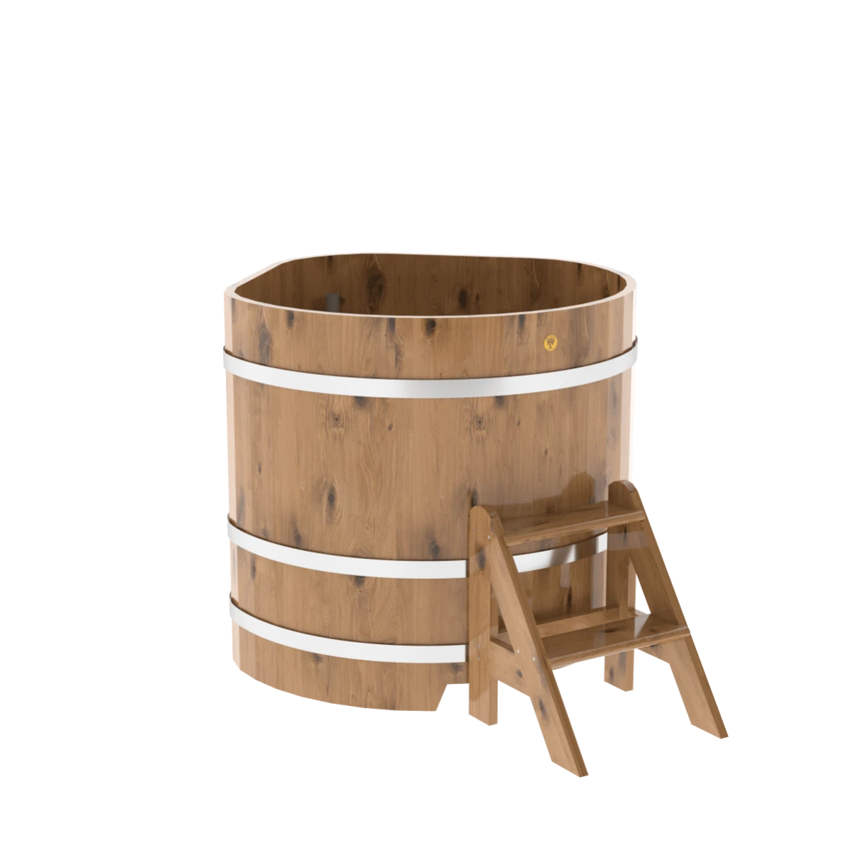 Купель BentWood угловая из натурального дуба 1,03х1,03 Рустик