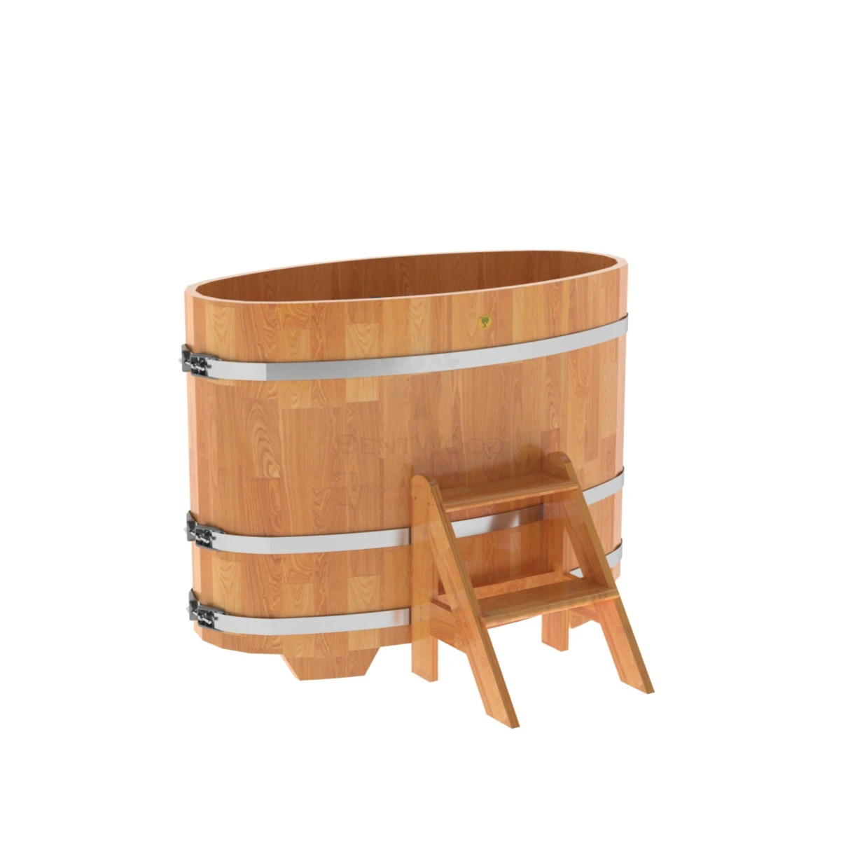 Купель BentWood овальная из натуральной лиственницы 0,69х1,31