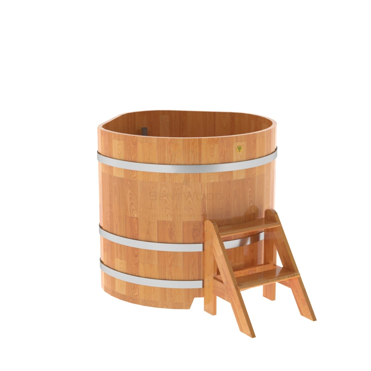 Купель BentWood угловая из сращенных ламелей натуральной лиственницы 1,37х1,37