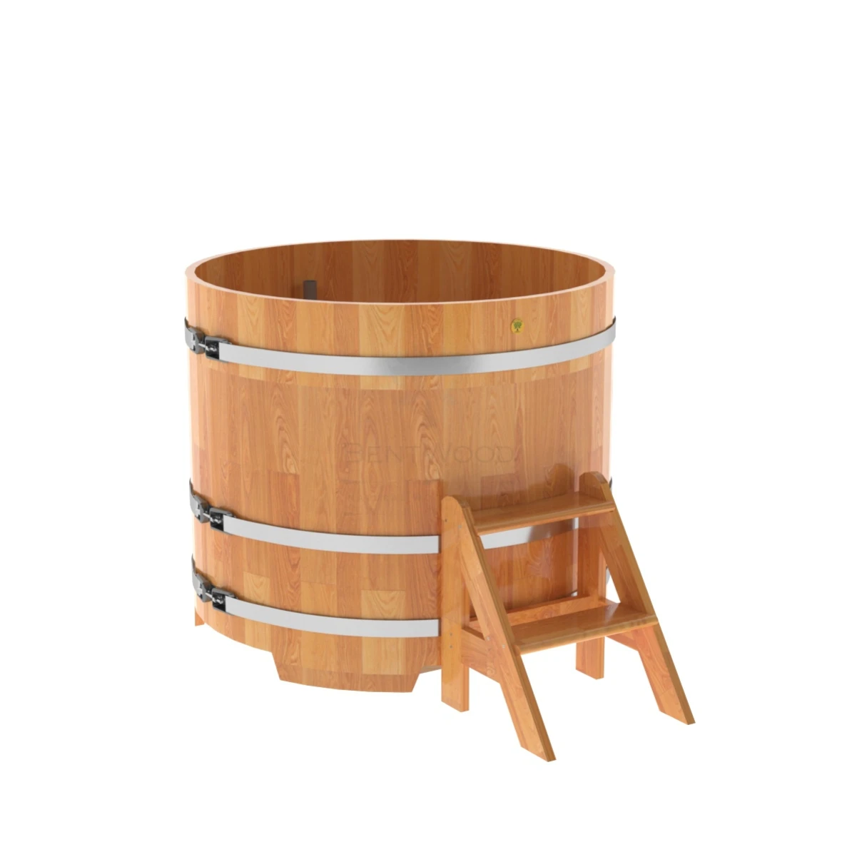 Купель BentWood круглая из сращенных ламелей натуральной лиственницы d=1,50