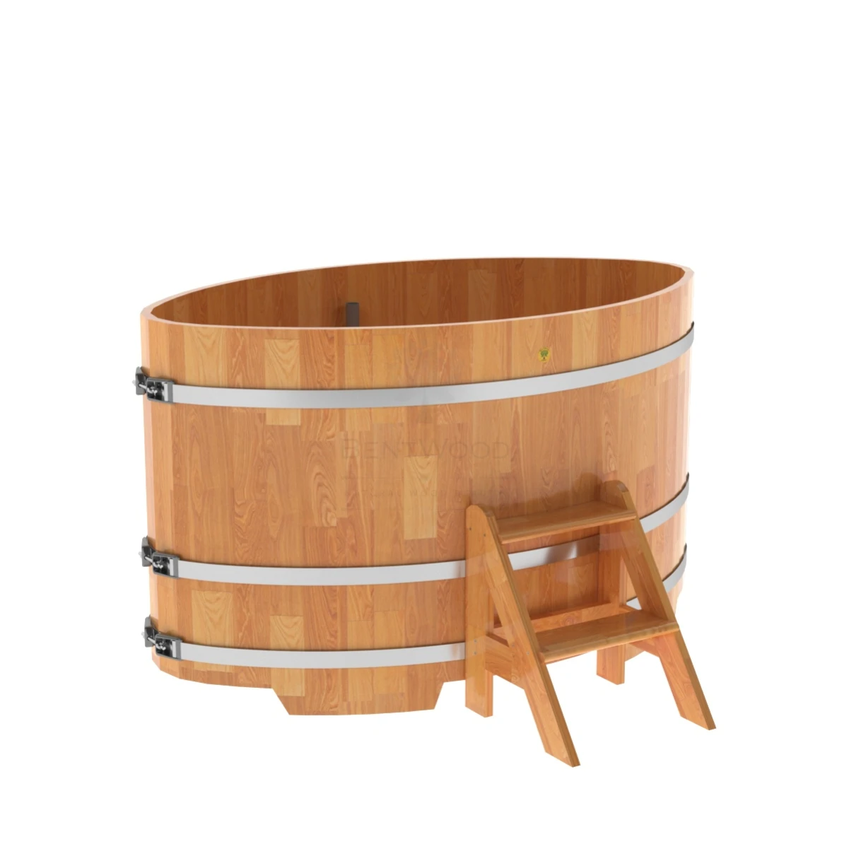 Купель BentWood овальная из натуральной лиственницы 1,02х1,68