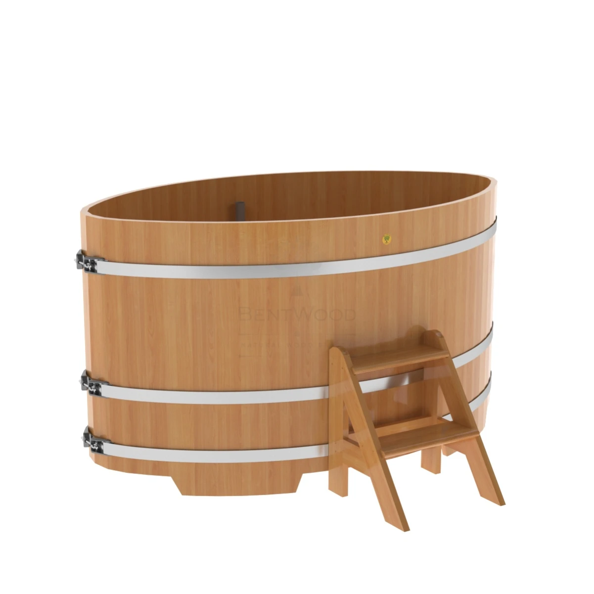 Купель BentWood овальная из натуральной лиственницы 1,15х1,83