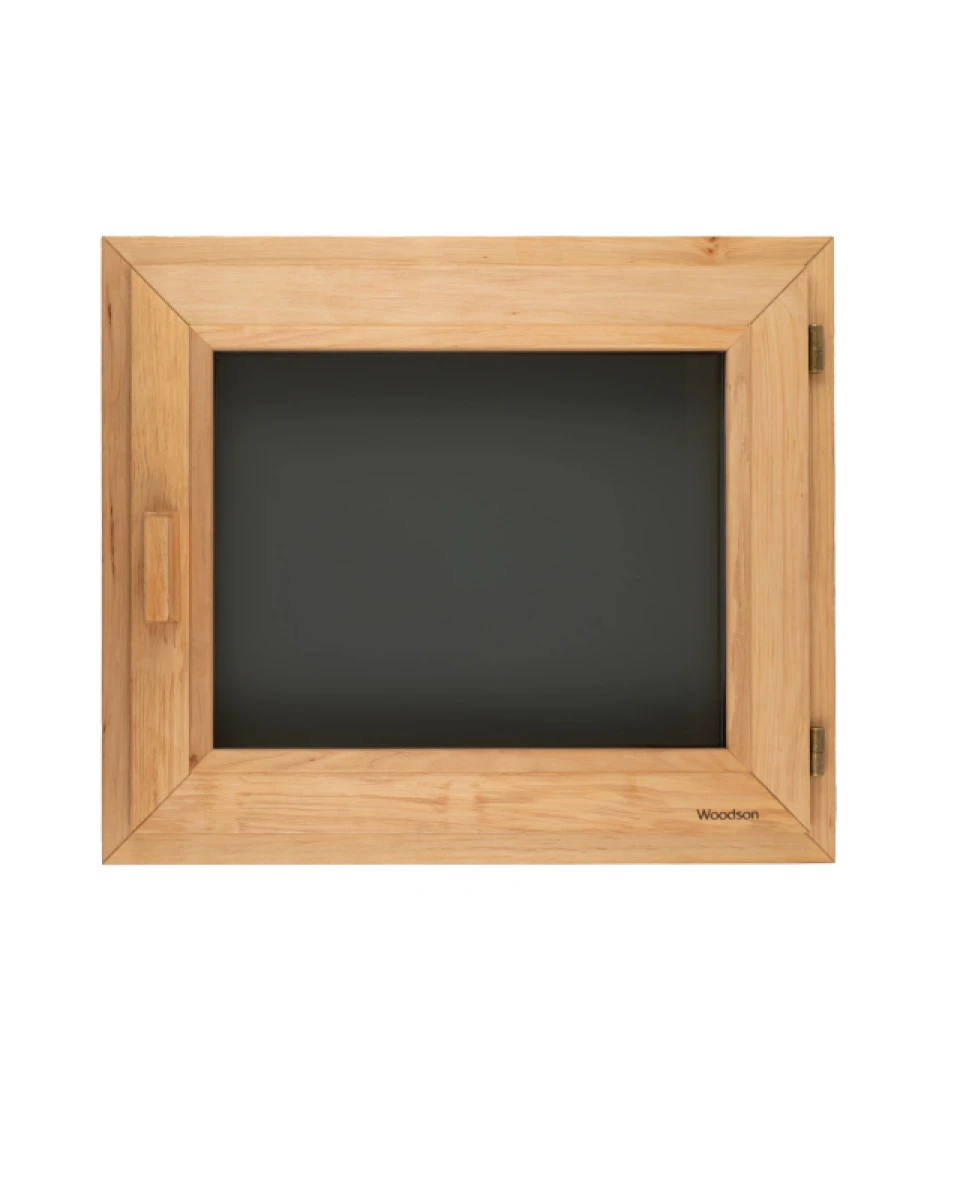 Окно Woodson PRO 60x50, стекло GREY ольха, правое