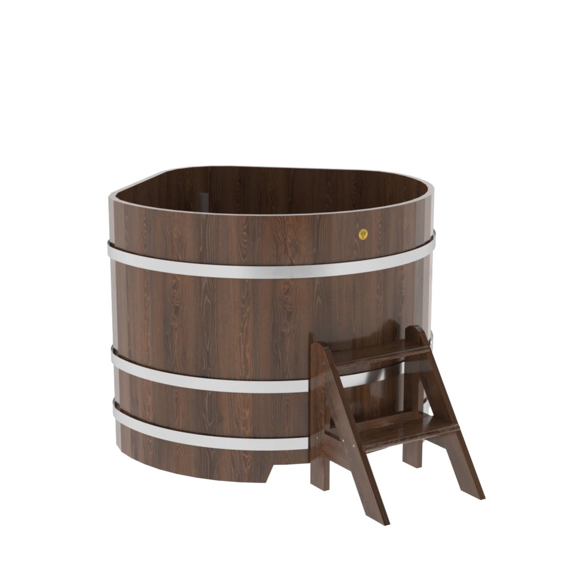 Купель BentWood угловая из мореного дуба 1,19х1,19