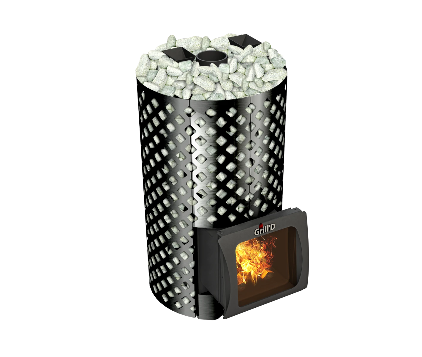 Дровяная банная печь Grill’D Violet World Romb Short Window Max Pro