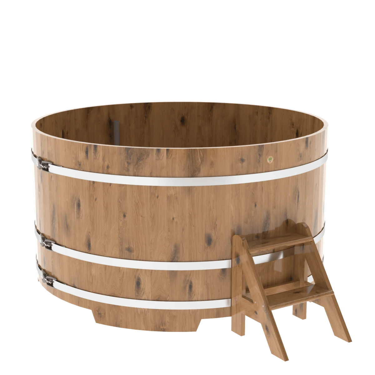 Купель BentWood круглая из натурального дуба d=1,80 Рустик