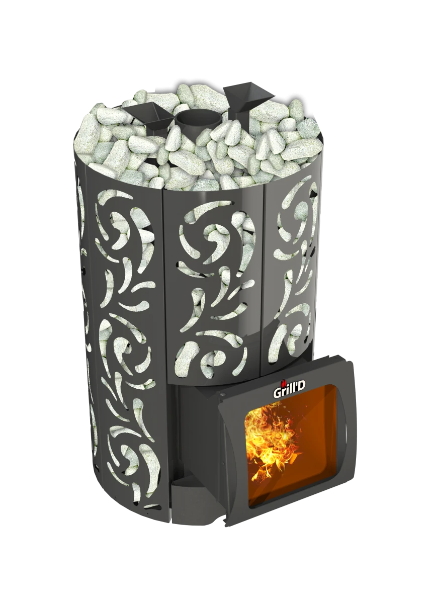 Дровяная печь для бани Grill’D Violet World Short Window Max