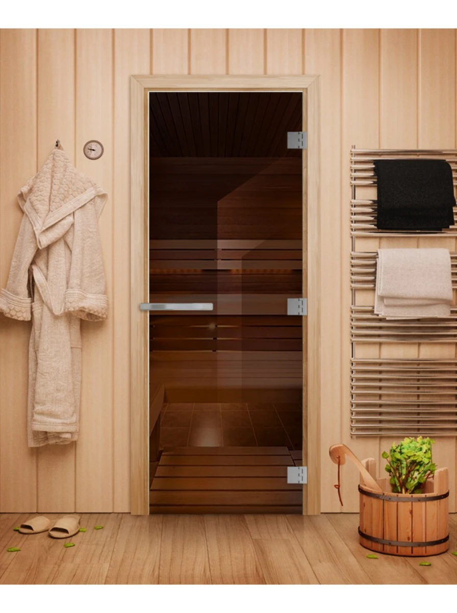 Дверь для бани DoorWood Эталон Бронза, 2000x800 мм
