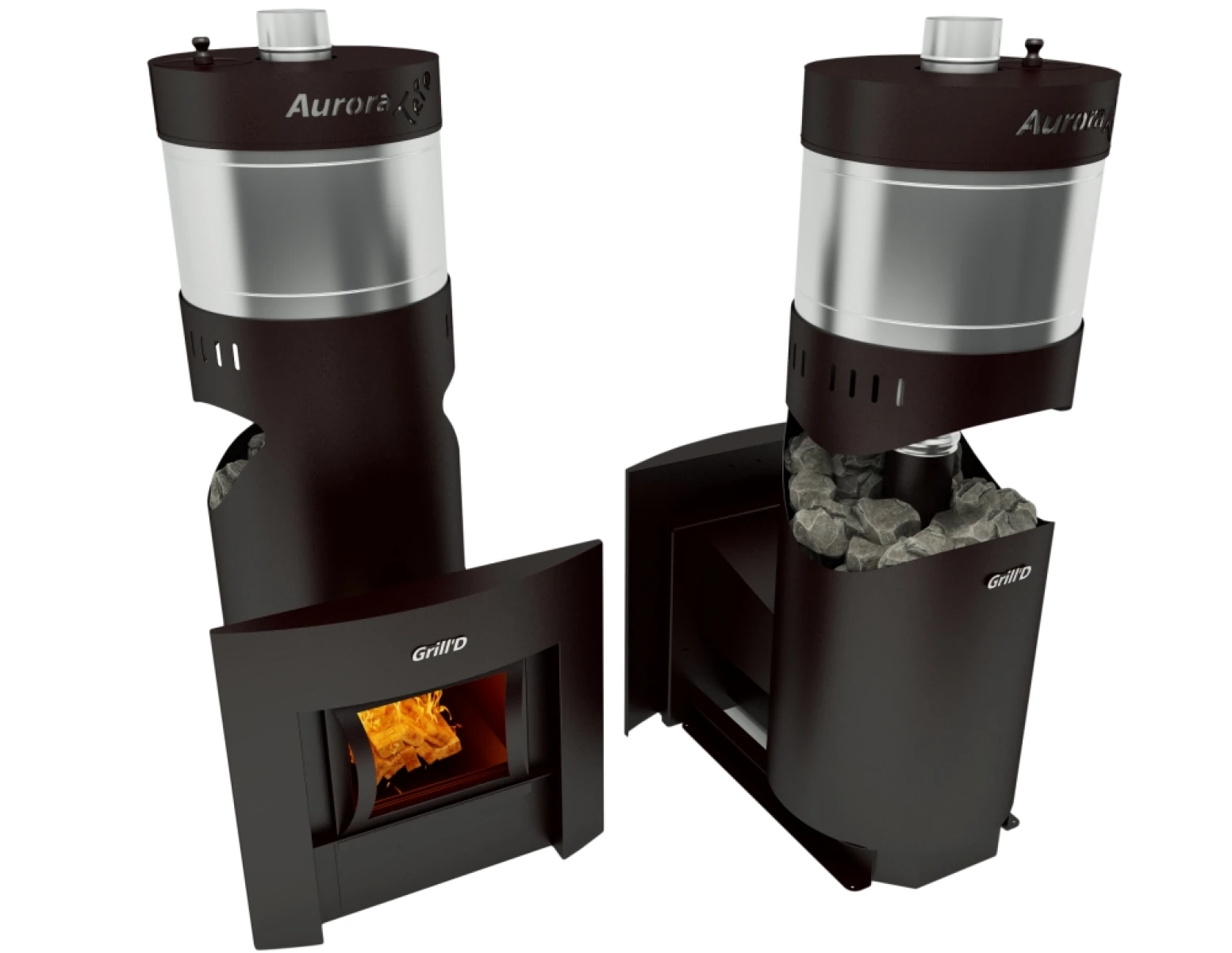 Дровяная печь для бани Grill’D Aurora 160А TRIO Window