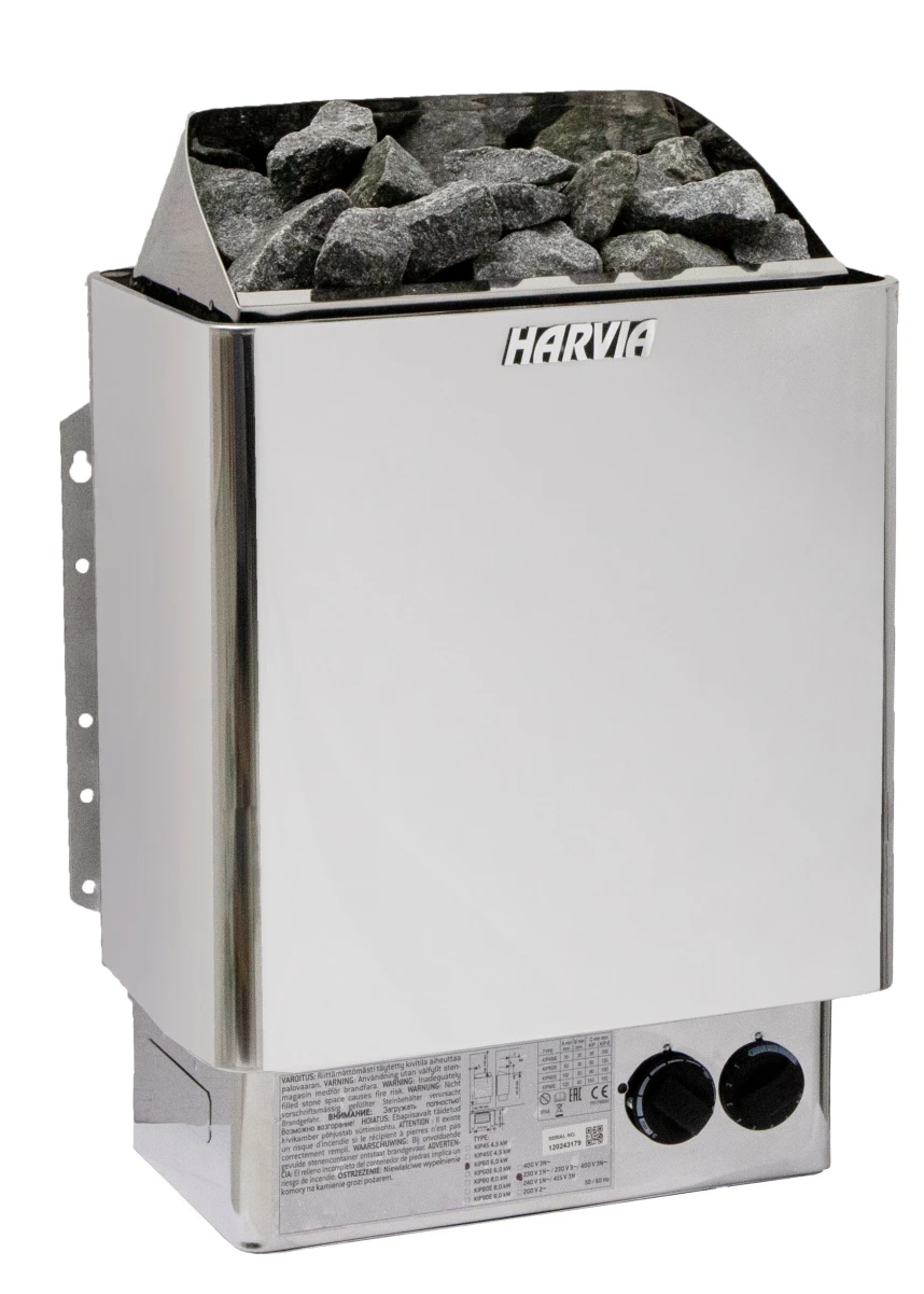 Электрическая печь Harvia Trendi 45 Steel (со встроенным пультом)