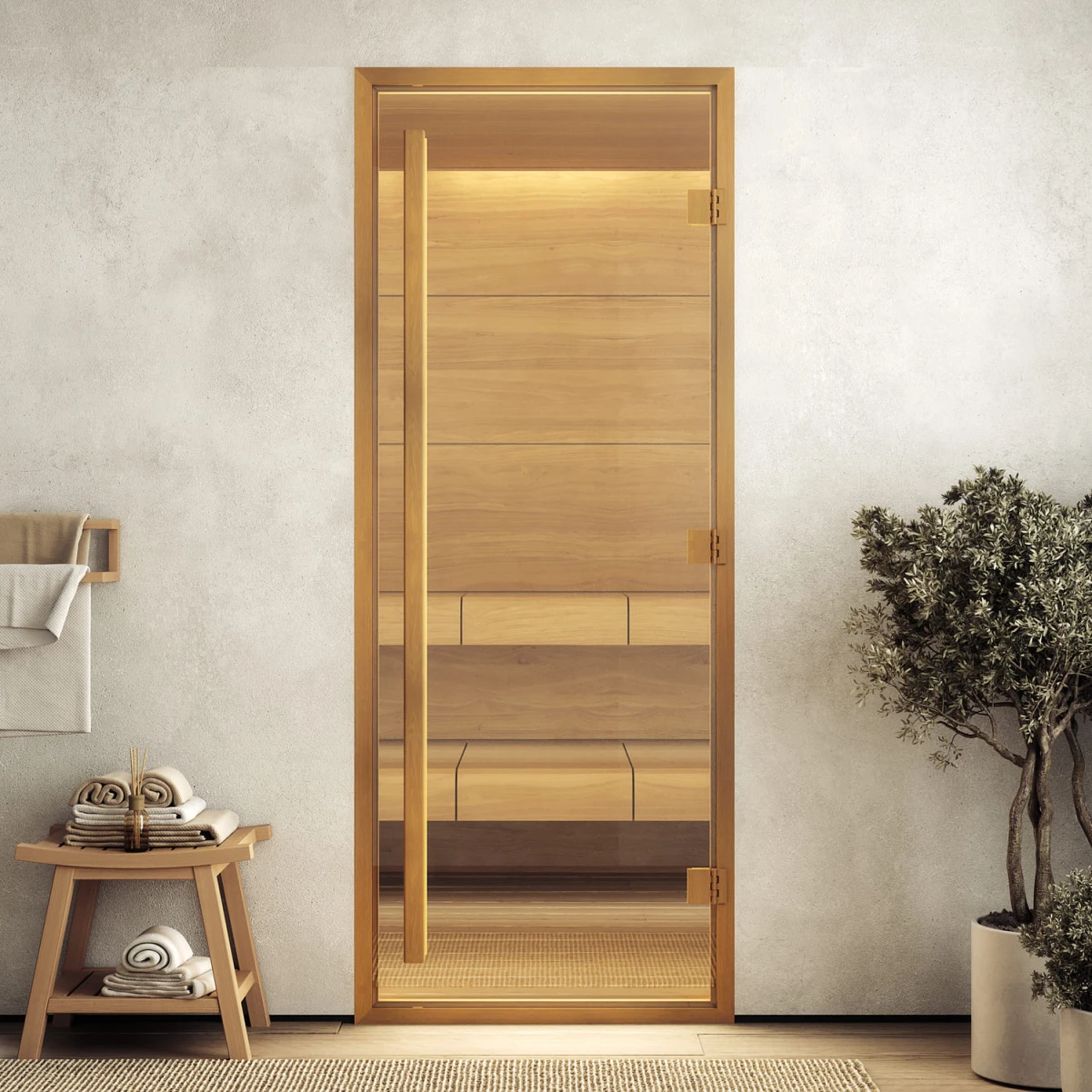 Дверь для хамама DoorWood АРТ Wood 12 Бронза, 2000x700 мм