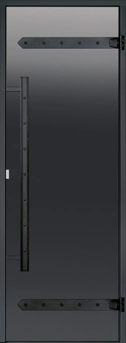Дверь для хамама Harvia Legend ALU 7х19 стекло серое