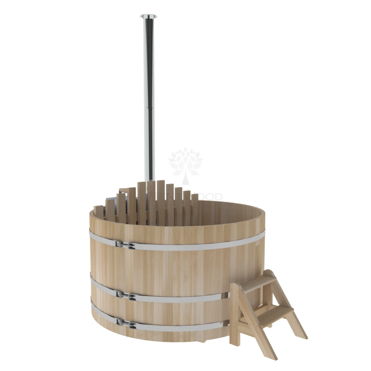 Фурако BentWood из кедра D=1.8 с внутренней печкой премиум