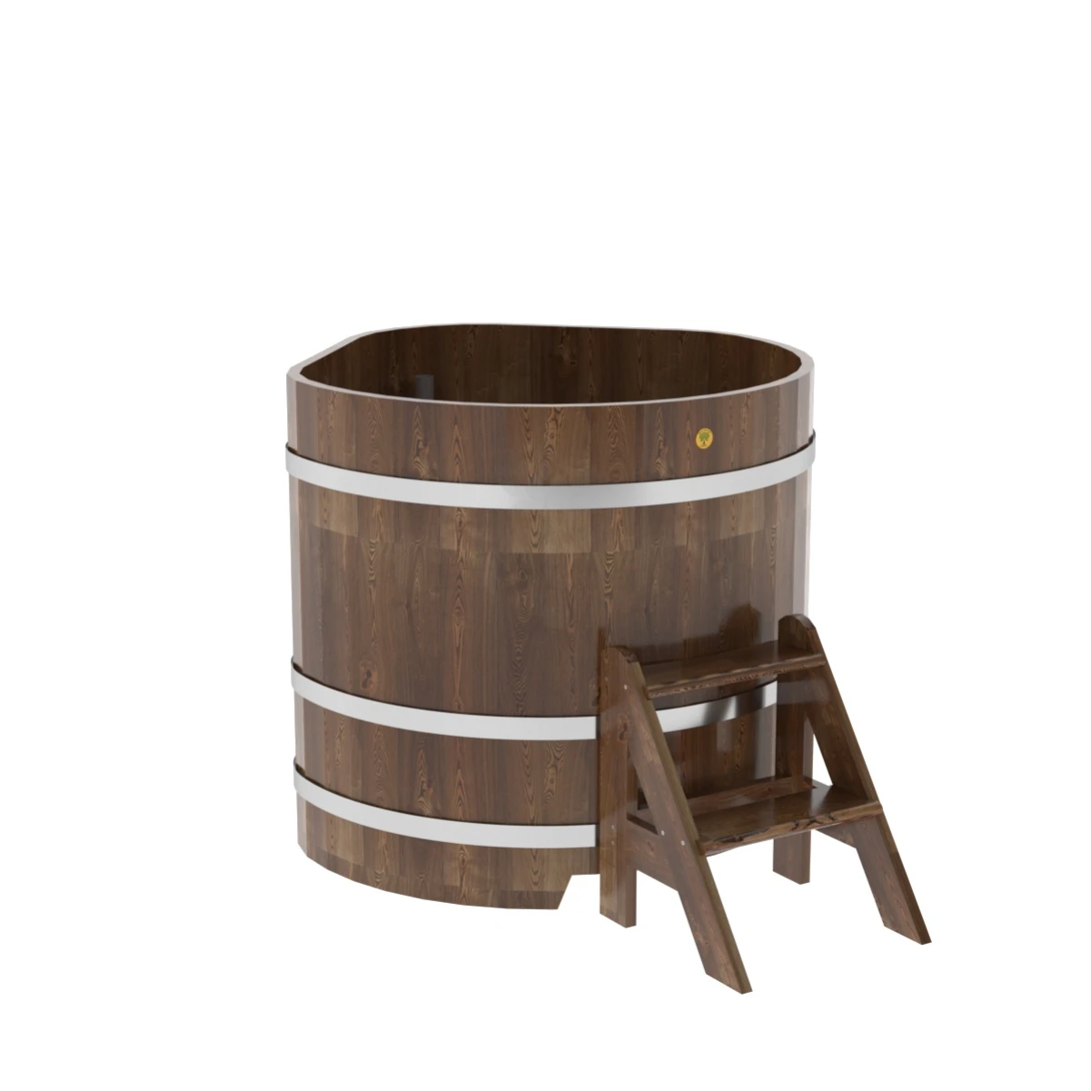 Купель BentWood угловая из мореной лиственницы 1,03х1,03