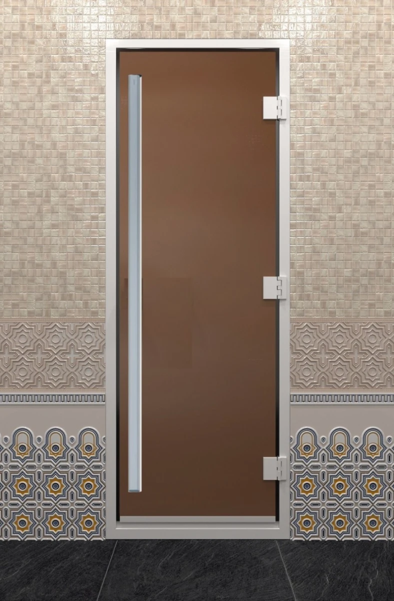 Дверь для хамама DoorWood Бронза матовая, 2100х800 мм