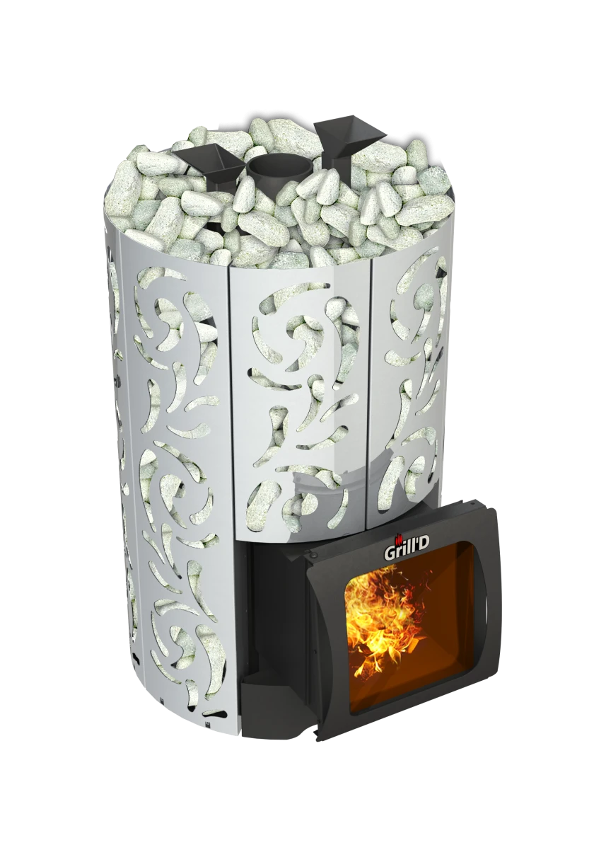 Дровяная печь для бани Grill’D Violet World Steel Short Window Max