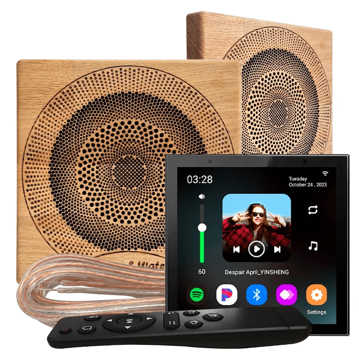 Комплект акустической системы SW Sensor 2.0 Wood WiFi (две колонки, квадрат)