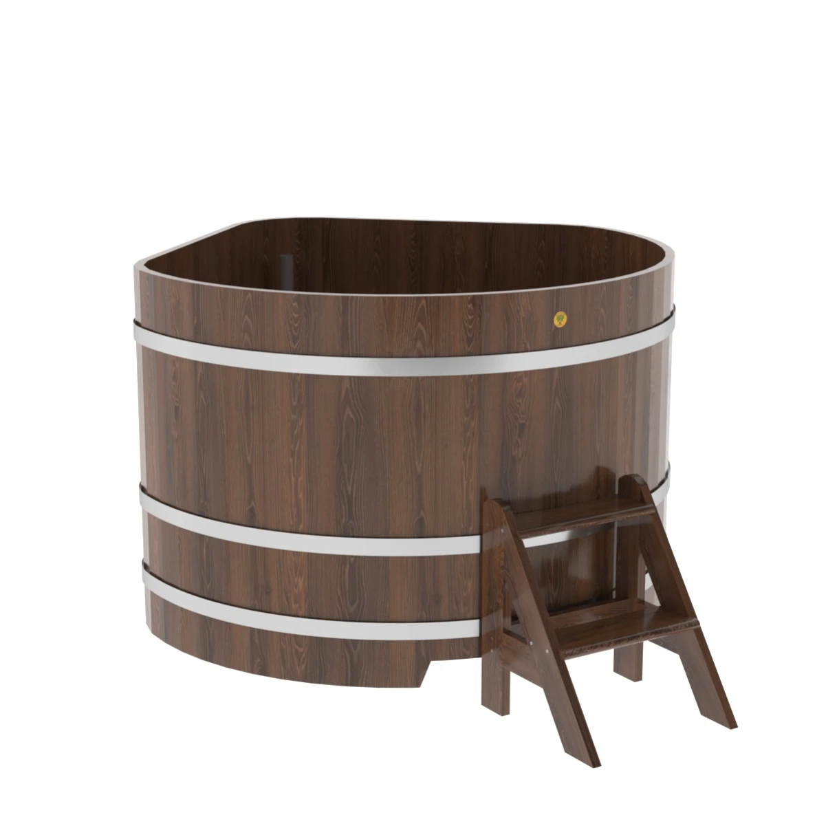 Купель BentWood угловая из мореного дуба 1,37х1,37