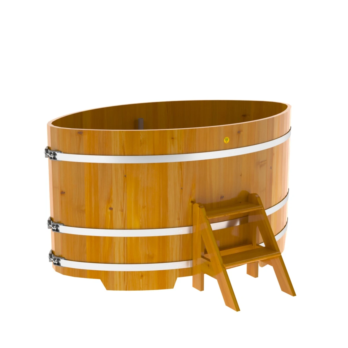 Купель BentWood овальная из натуральной лиственницы 1,15х1,83 Рустик
