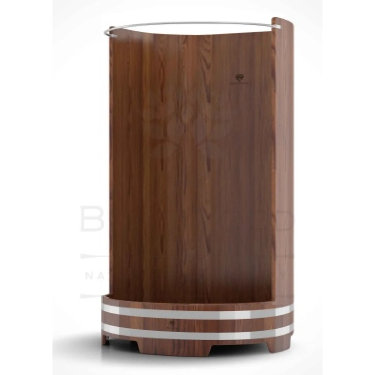 Душевая кабина BentWood большая с держателем для шторки (лиственница натуральная Рустик)