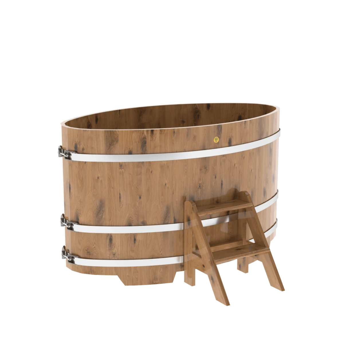Купель BentWood овальная из натурального дуба 0,92х1,66 Рустик