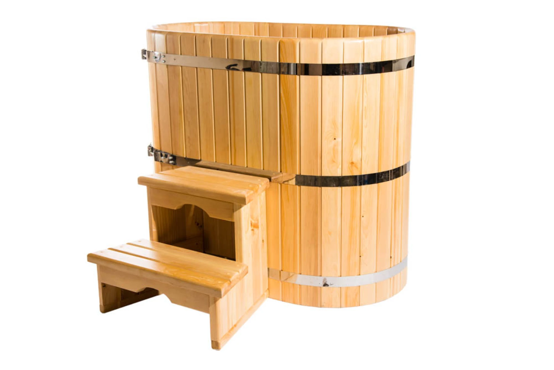 Купель овальная НКЗ из кедра, 100x78x100 см / 40 мм