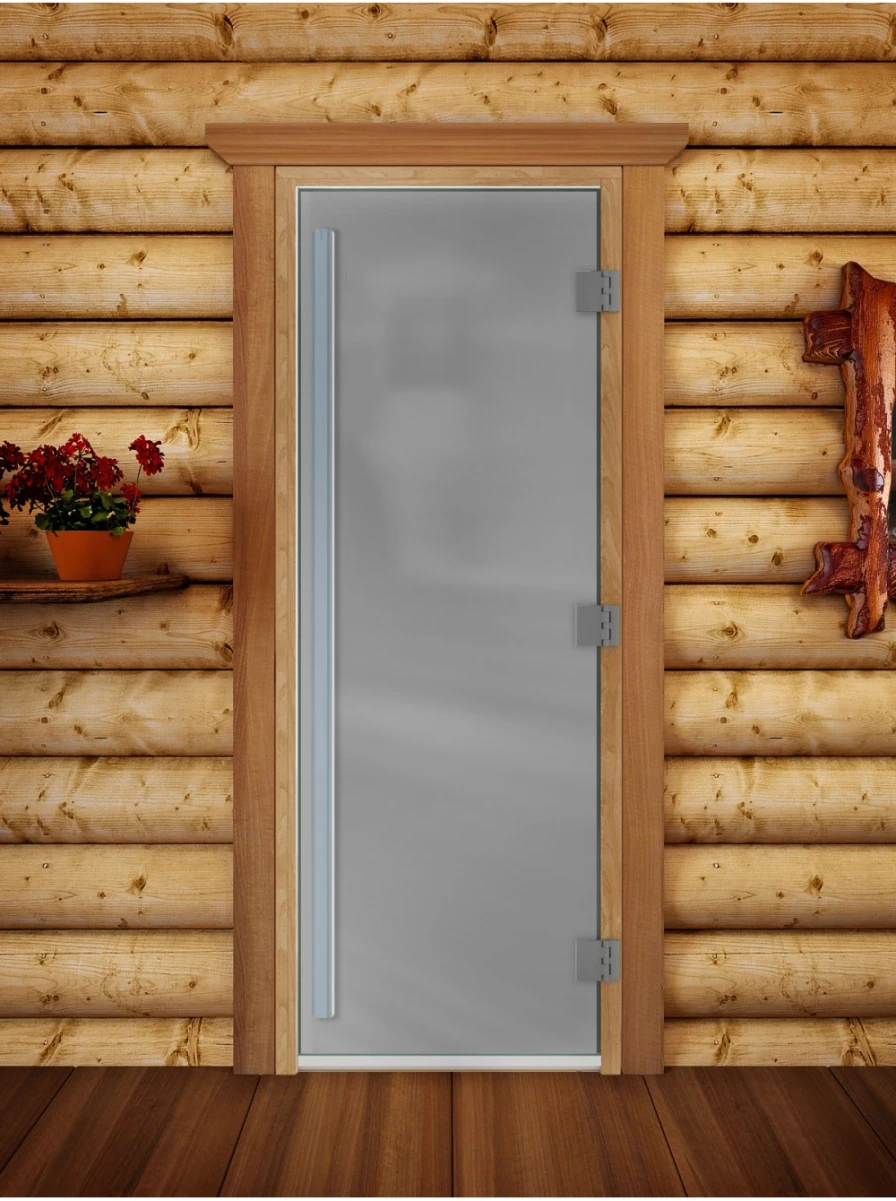 Дверь для бани DoorWood Престиж Сатин, 2000x800 мм