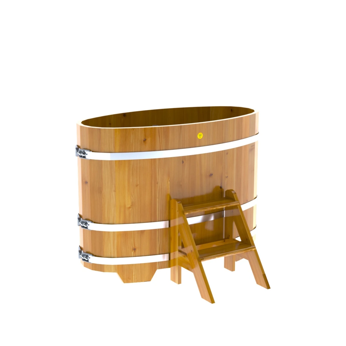 Купель BentWood овальная из натуральной лиственницы 0,69х1,31 Рустик